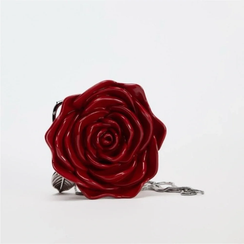 Zara Red Rose-Shaped Women's purse - Picture 2 of 10